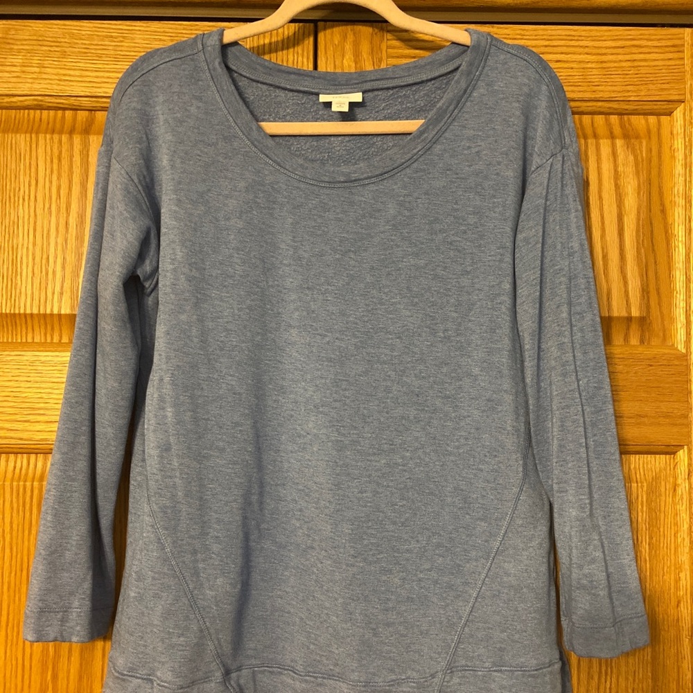 J. Jill Light Blue Long Sleeve Sweatshirt
